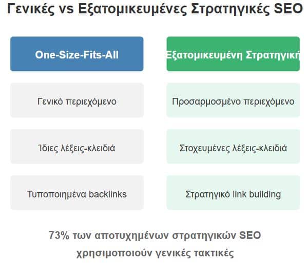 Γενικές vs Εξατομικευμένες στρατηγικές SEO